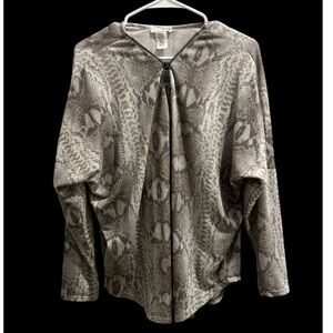New Ariella Medium Snake Skin Half Zip Pullover